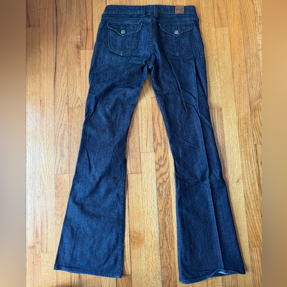 Lucky Brand Y2K Dark Indigo Zoe Jean Low Rise Flare Jeans Size 8/ W 29 Long - Picture 2 of 6